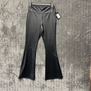 Art Class Girl's Size XL (14) Faux Leather Flare Leggings Black NWT